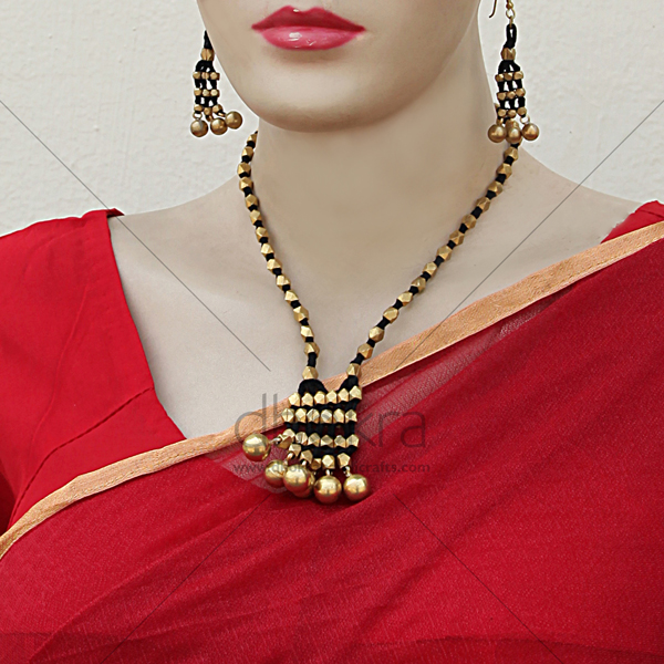 Dhokra Twine Avanti Set  | Dhokra Tribal Jewelry | Dhokra